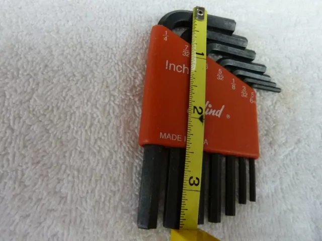 Eklind USA Inch Short Arm Allen Wrench Hex L Key 7pc Case Set