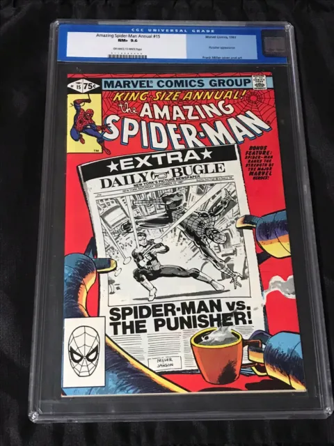 Marvel 1981 Amazing Spider-Man Annual #15 CGC 9.6 NM+ Frank Miller Does Punisher