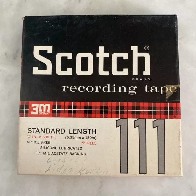 Scotch Recording Tape 111 1/4 in x 600 ft. 5”