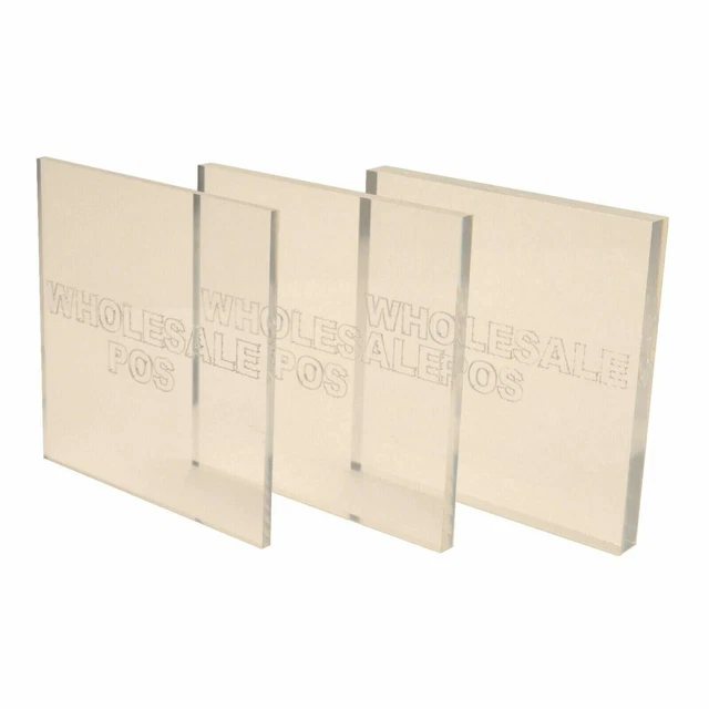 Clear Acrylic Plate Sheet Plastic Panel Cut Multi Various Sizes 2-10mm Thickness