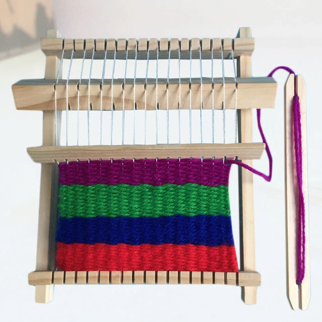 Kit de telar de tejido hágalo usted mismo telar manual niños juguetes educativos telar niños máquina de tejer
