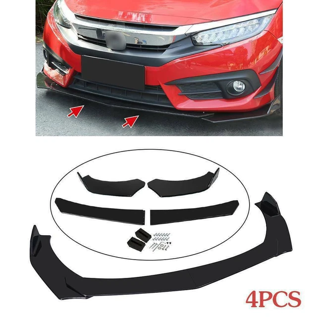 Universal Car Glossy Black Front Bumper Spoiler Splitter Body Kit Civic Accord