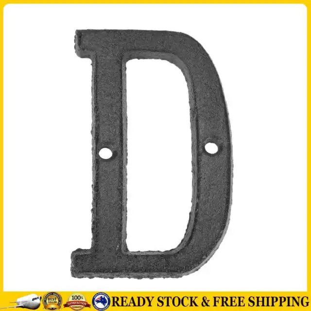 Metal Letters Cast Iron House Sign Doorplate DIY Cafe Wall Decoration (D) Z#B