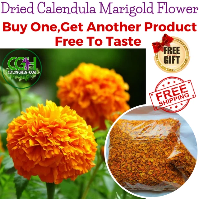 Ceylon Dried Calendula Marigold Flower Petals Pure Organic Herbal Egyptian Tea