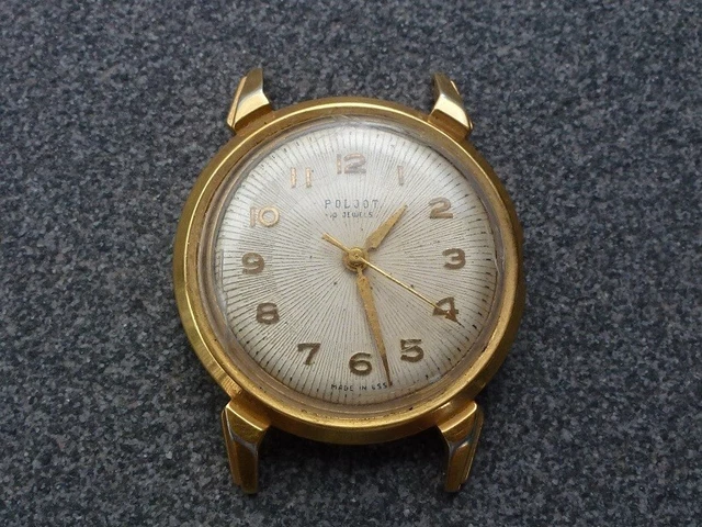 VINTAGE POLJOT CAL. 2408 vergoldet crab case defekt for