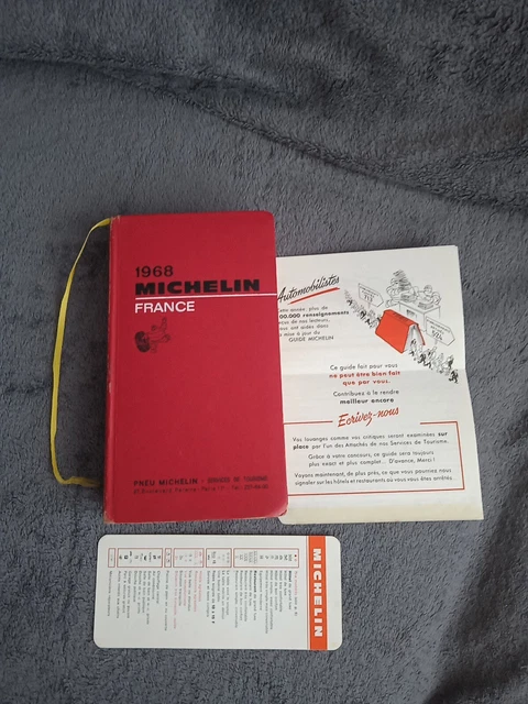 guide michelin 1968 avec courrier et marque pages
