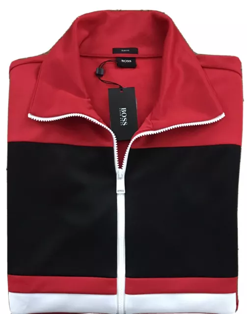 🇬🇧Auth Hugo Boss Slim-Fit  High Collar  Zip-Up  Track Jacket Xl Bnwt Rrp £199.