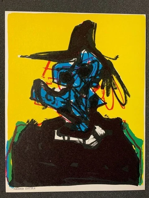 ANTONIO SAURA - Litografía original - Sin título (1967)