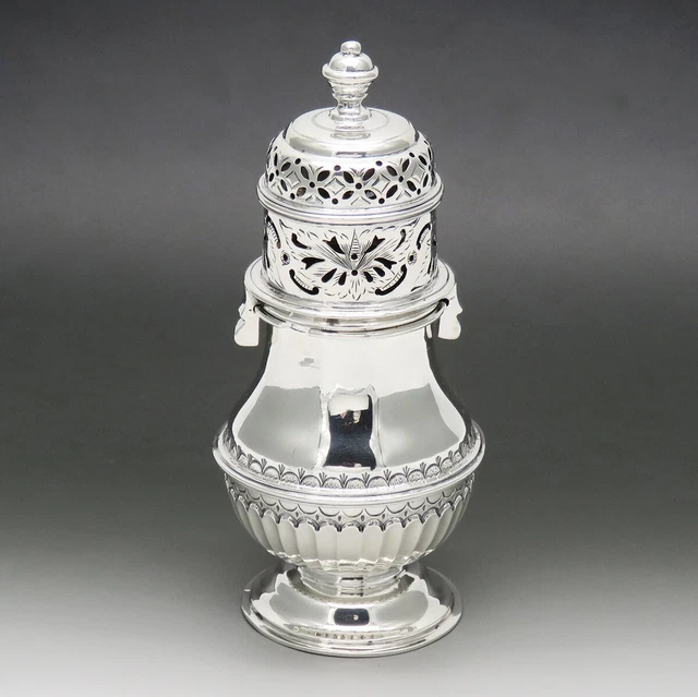 Stunning 1903 English Sterling Silver Caster Shaker Hand Engraved 5 inches