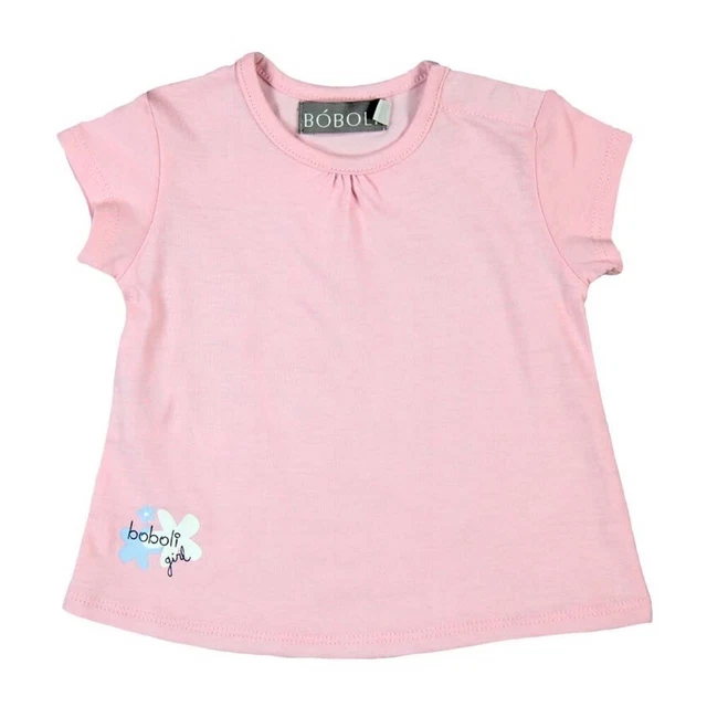 Maniche Corte Bambino T-Shirt per Ragazza Rosa Di Boboli Tgl 62 68 74 80 86 92
