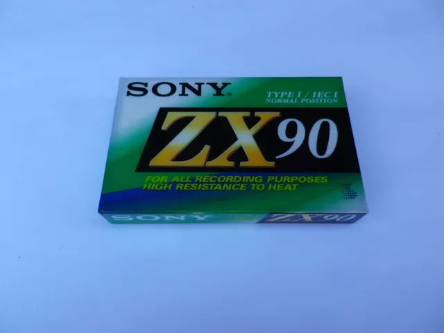 SONY ZX 90 Blank Audio Recording Cassette Tapes x 5  -  New Sealed