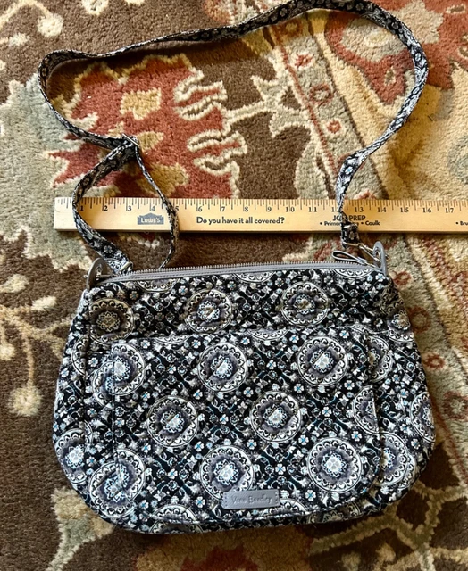 Vera Bradley Carson Shoulder Bag Crossbody Purse Charcoal Medallion MINT