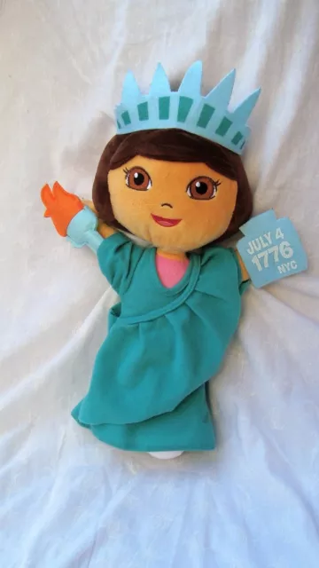 Rare Poupée peluche doudou Dora l'exploratrice Statut de la Liberté (35 cm) tbé