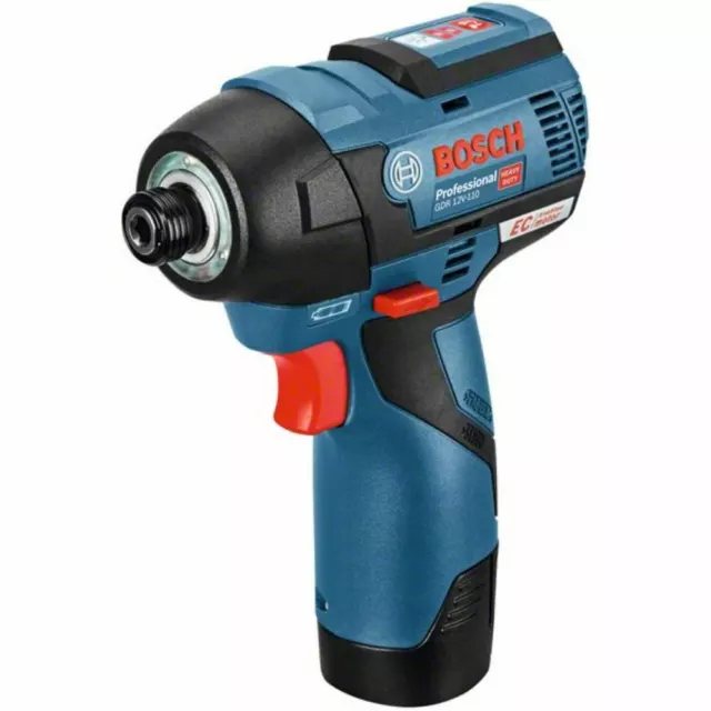 Bosch Tournevis à Percussion sans Fil GDR 12V-110, Avec 2 x 3,0 Ah Batterie,