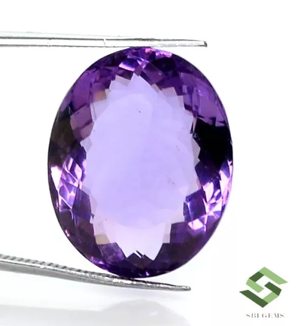 20x16 mm Certified Natural Amethyst Oval Cut 21.31 CTS Faceted Loose Gemstone