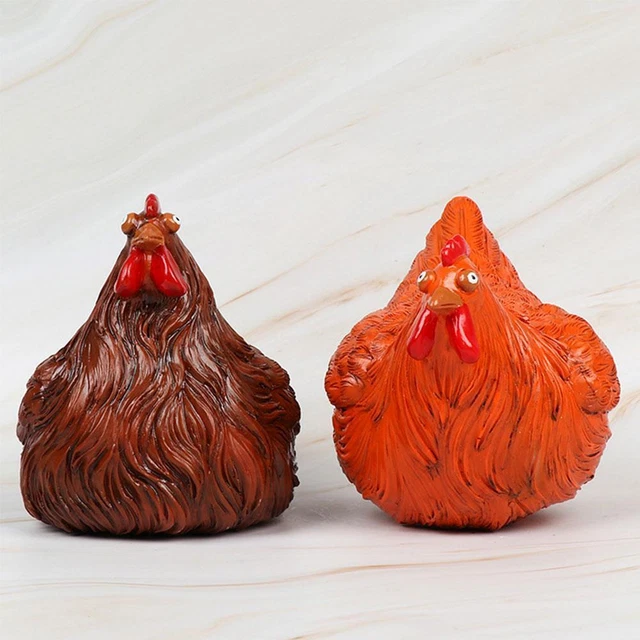 Rooster Garden Decoration Chicken Hen Art Yard Figure Outdoor Statue Resin L3Q6