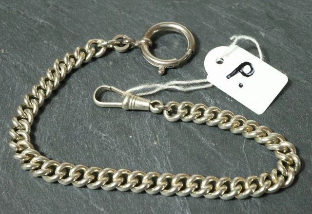 Catena Per Orologio Da Taschino In Argento - Decorazione Gilet Vintage