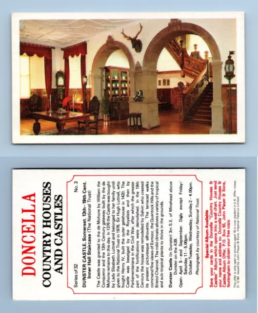 Dunster Castle #3 - Doncella Country Houses & Castles 1981 Cigarette Card