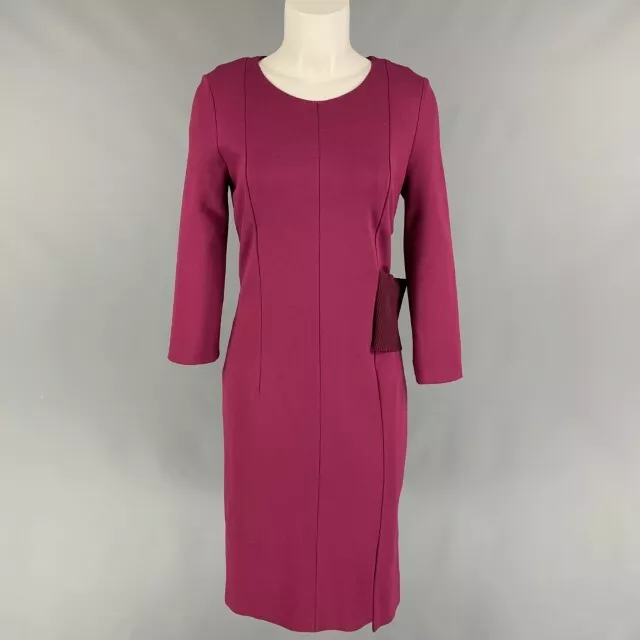 MAISON MARTIN MARGIELA Taille 4 Framboise Viscose Blend Ajusté Robe de Cocktail