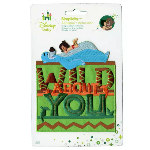 Disney Jungle Book "Wild About You" Embroidered Applique Iron On Patch 2