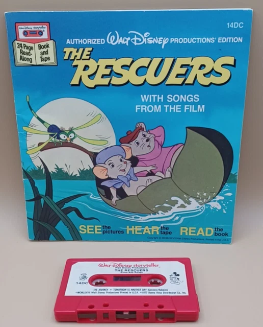 THE RESCUERS 1977 Read Along Book Audio Cassette Walt Disney ...
