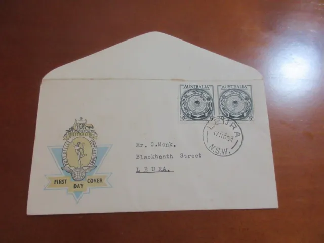 Australian Pre Decimal first day cover 1954 addressed