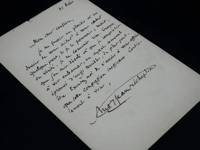 Lettre Autographe Signée Jean-Pons-Guillaume Viennet – Paris 1851 – Révolution