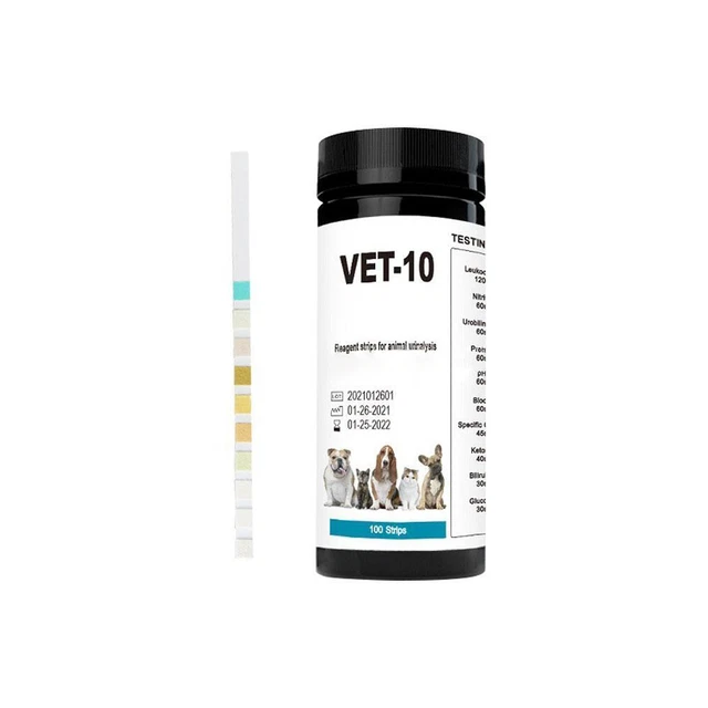 Pet Urine Test - 10 Parameter Reagent for Accurate Health Monitoring of Dogs