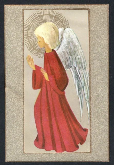 santino antico del Angel Custodio estampa image pieuse holy card