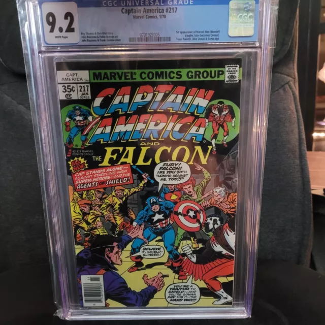 Captain America 217 (1st Marvel Man aka Quasar) CGC 9.2