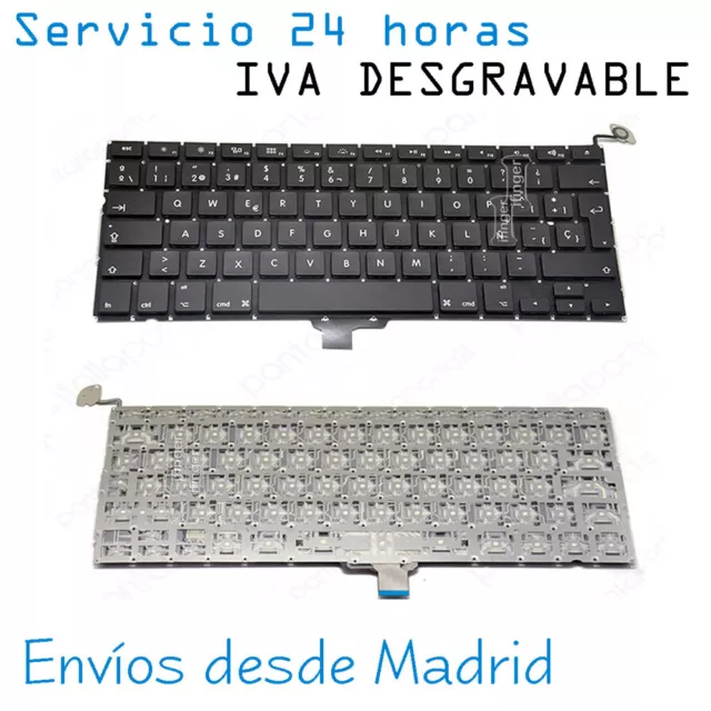 Teclado Español Apple Macbook Pro A1278 Mb467 13.3 Negro Con Boton Encendido ...