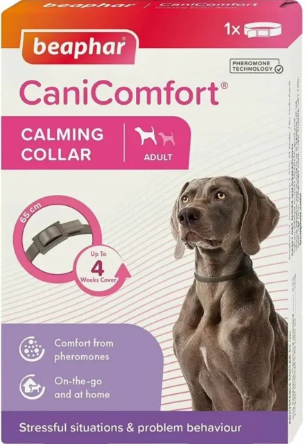 Beaphar CaniComfort Calming Collar Adult Dog 65cm Calming Expired 11/23 Mmm