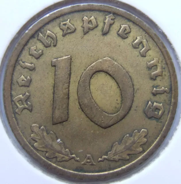 Münze Deutsches Reich 3. Reich 10 Reichspfennig 1936 A in Sehr schön