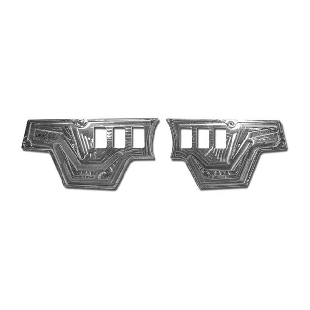2pc 6 Switch Billet Panels Speedometer Dash Polaris RZR XP1000 S 900 1000 SILVER