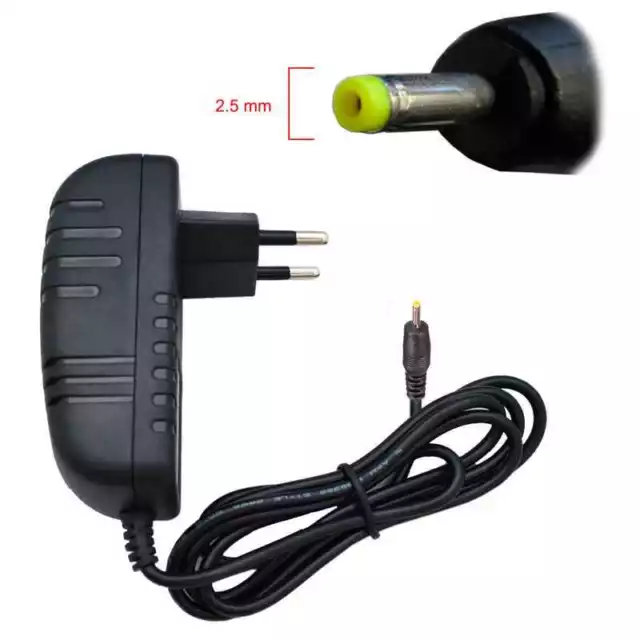 Cargador para Tablet Android PC 2.5 mm Alimentacion 5V 2A Carga Pared Enchufe