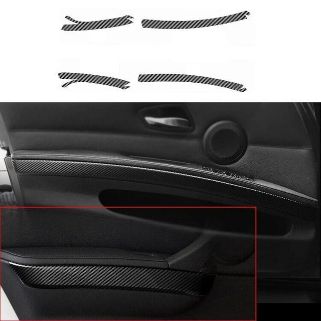 Carbon Fiber Interior Door Panel Trim Sticker For BMW 3 Series E90 E92 E93 05-12