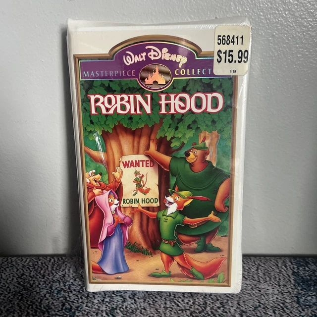 WALT DISNEY'S ROBIN HOOD VHS Masterpiece Collection Clamshell Case £7.