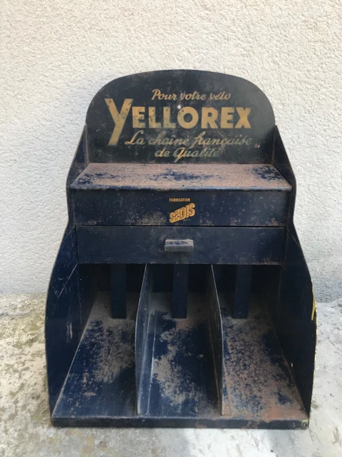 Présentoir Publicitaire Vintage - Roulettes Molette Dynamo Vélo (Carton Ancien)