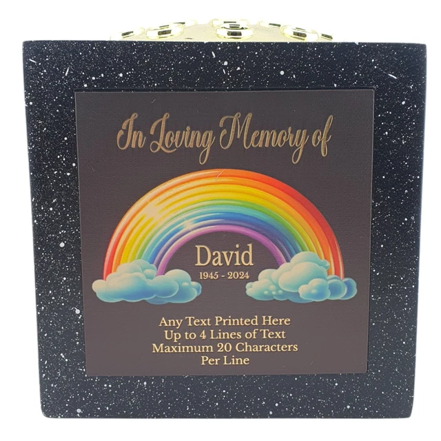 PERSONALISED STONE EFFECT Memorial Rose Bowl Grave Marker D8 (UV ...