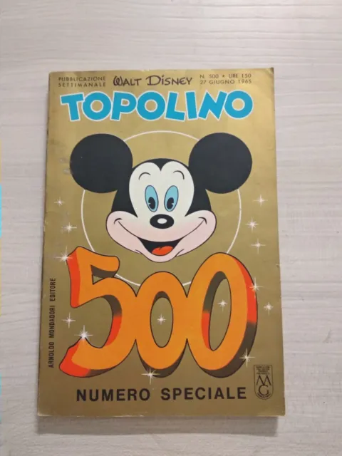 TOPOLINO Libretto N.500 del 1965 con Farfalla gialla originale