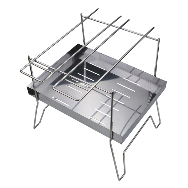 1 Set Edelstahl-Grillrost Tragbarer Grill im Freien Grill