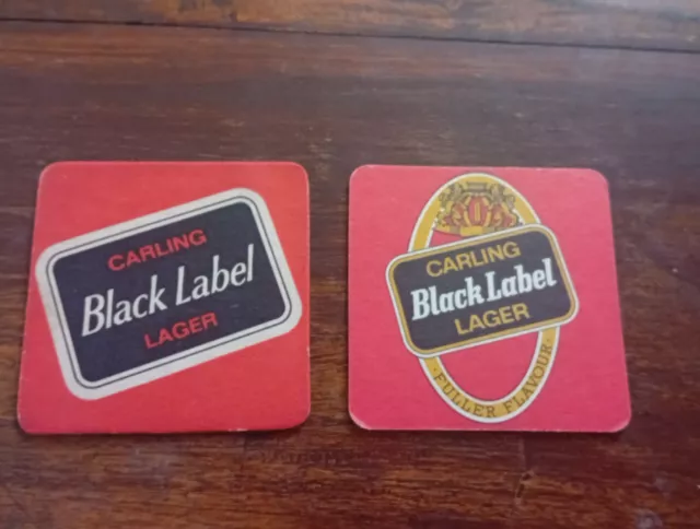 2x Vintage Carling Black Label Lager