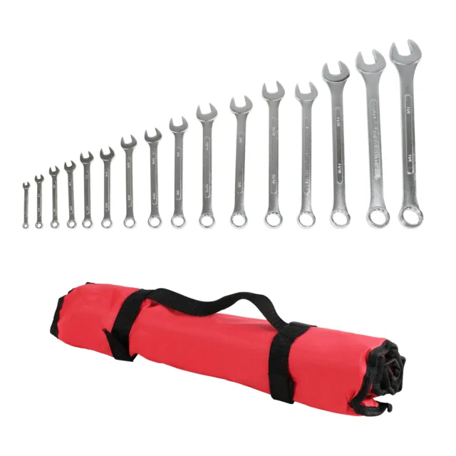 ABN | Combination Wrench Set SAE Standard Wrench Set 1/4” to 1-1/4” Inch 16pc