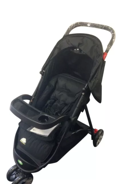 New BabyStart Deluxe 3 Wheeler Baby Pushchair Black with Raincover & Footmuff 2