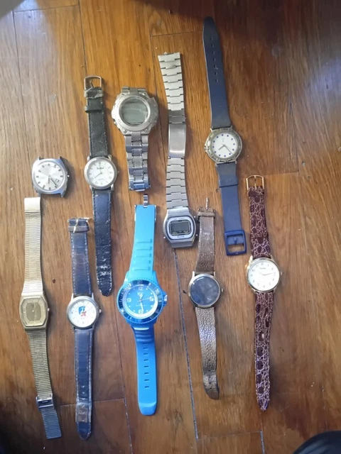 LOT De Montres Bracelets Vintage & Pièces D'horlogerie - Pour Pièces/détachées