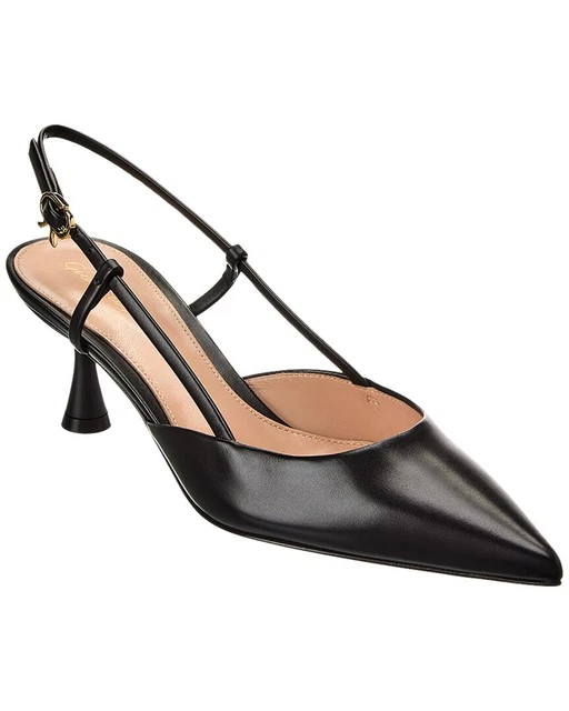 Gianvito Rossi Ascent 55 Leather Slingback Pump Women's Black 36.5
