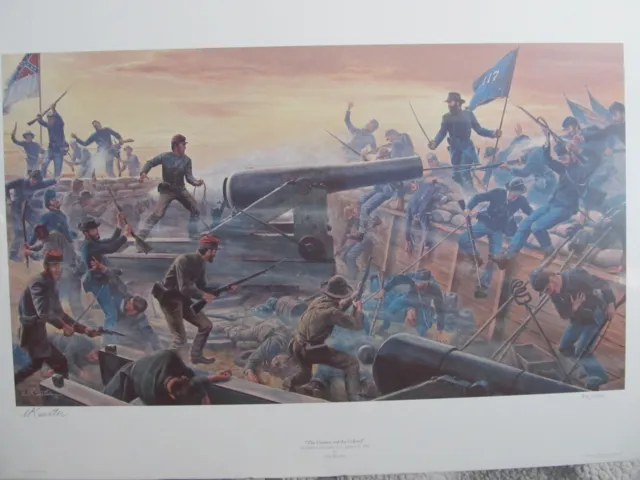 MORT KUNSTLER- THE GUNNER AND THE COLONEL- S/N Civil War Print - MINT CONDITION