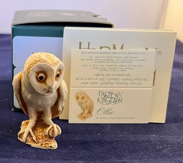 Harmony Kingdom ~ Ollie ~ NIB ~ Owl ~ Solid Figurine ~ Made in UK ~ NetsUKe