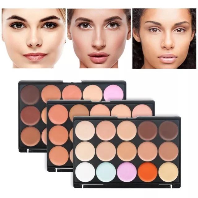 15 Shades Colour Concealer Contour Makeup Palette Kit Make Up Set 3
