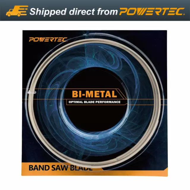 POWERTEC Bi-Metal Band Saw Blade,56-1/2" x 1/2" x 14 TPI for Benchtop (13350)